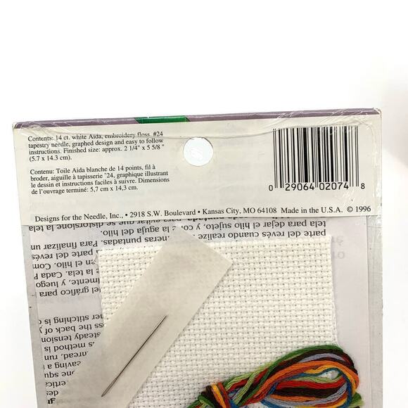 VTG 1996 In the Garden Lot of 2 Unopened Cross Stitch Kits Bookmark Signet #2074 - Picture 4 of 5